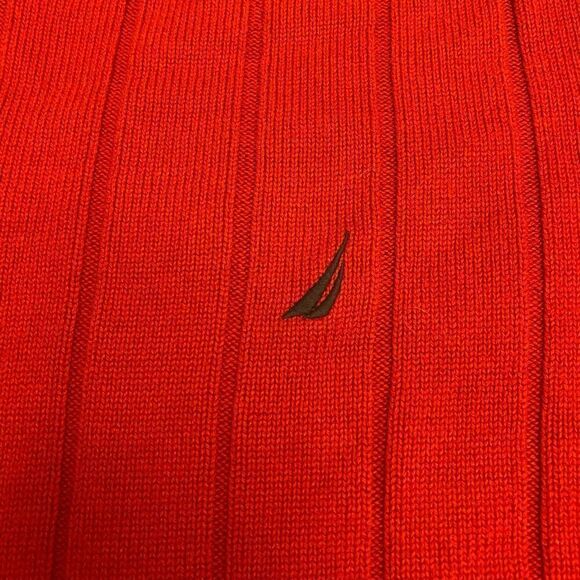 Nautica Red V-Neck Men's Pullover Sweater Size XXL - Picture 3 of 12